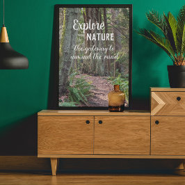 Poster Explorar Trilha Florestal Da Natureza Fotográfica