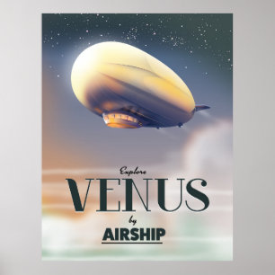 Poster Explorar Vênus por Avião