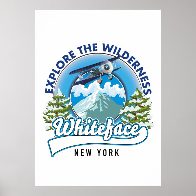 Poster Explore a Natureza Selvagem, Whiteface Nova Iorque (Frente)