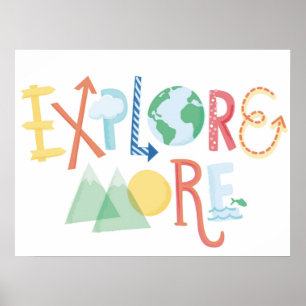 Pôster Explore mais - a arte das crianças