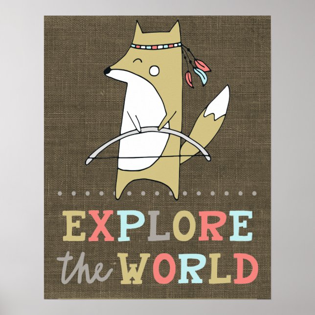 Poster Explore o World Boho Fox (Frente)