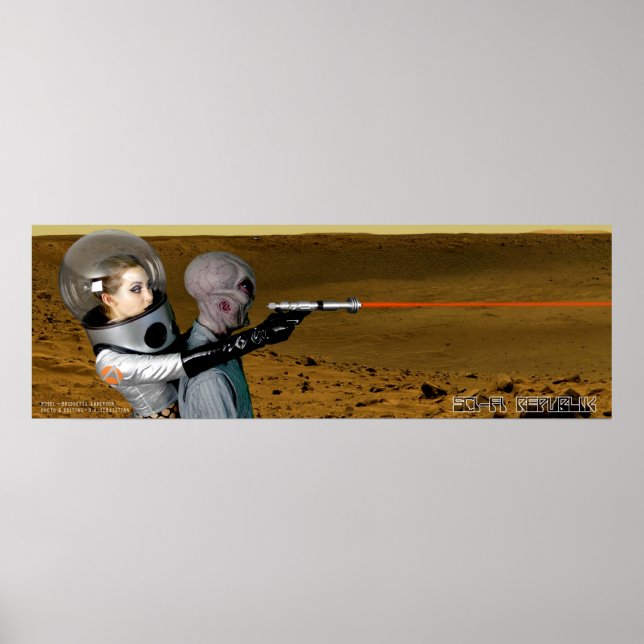 Poster Explosão a laser para publicação Sci-Fi (Frente)