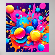 Explosão de bolha colorida