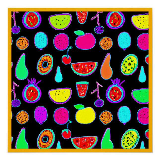 Pôster Explosão de brilho tropical (Frente)