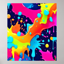Explosão de pintura neon