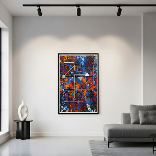 Poster Explosão Geométrica Abstrata Urbana