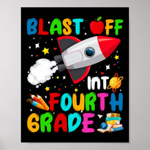 Poster Explosão Para O Espaço Exterior Do Foguete Do 4º G