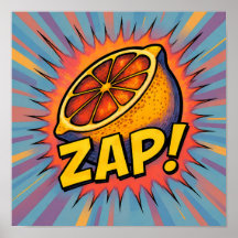 Explosive Pop Art Graphic: Zealous Zapping Zest