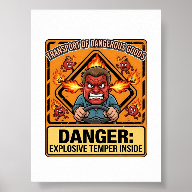 Poster Explosive Temper Trucker | ADR digital download (Frente)