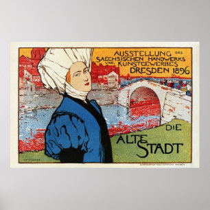 Pôster Expo artisanic alemão Dresden 1896 da arte