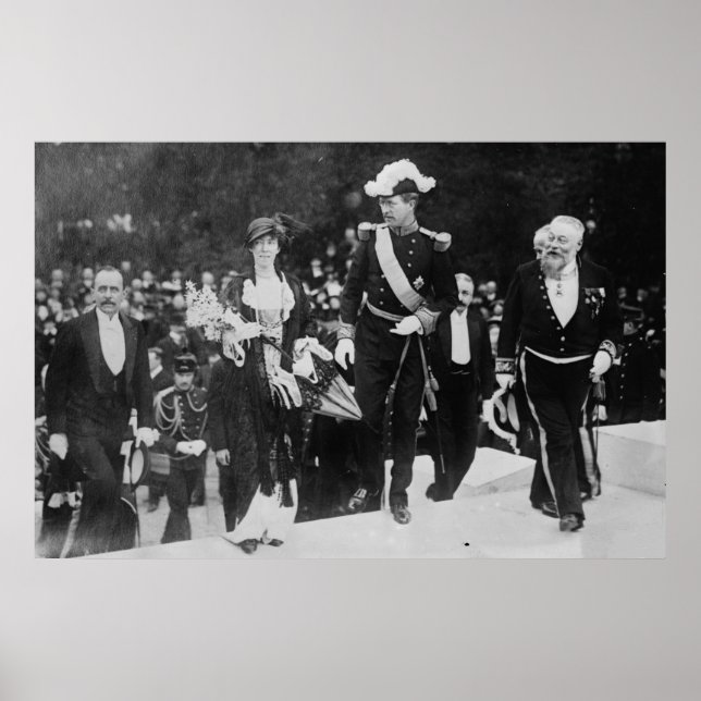 Pôster Expo Rei Albert & Queen Elizabeth Ghent 1913 (Frente)