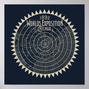 Poster Exposição 1892 Worlds Chicago