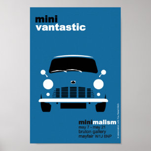 Poster Exposição Clássica Original Austin Mini Van