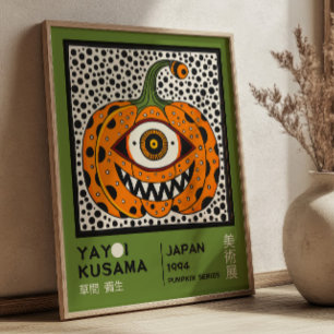 Poster Exposição Colorida Abstrata de Abóbora de Yayoi Ku