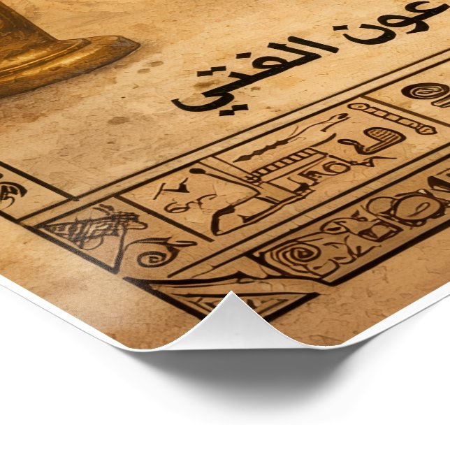 Pôster Exposição de 1925 de Tutancâmon no Ciro (Canto)