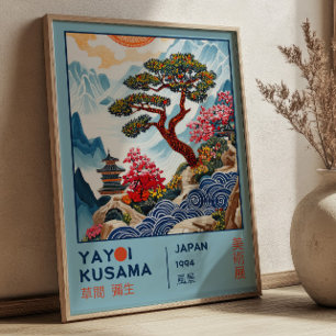 Poster Exposição de Arte das Montanhas Japonesas Yayoi Ku