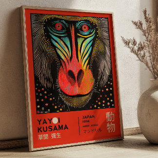 Poster Exposição de Arte Japonesa Yayoi Kusama Mandrill