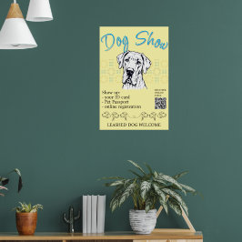 Poster exposição de cães Great Dane