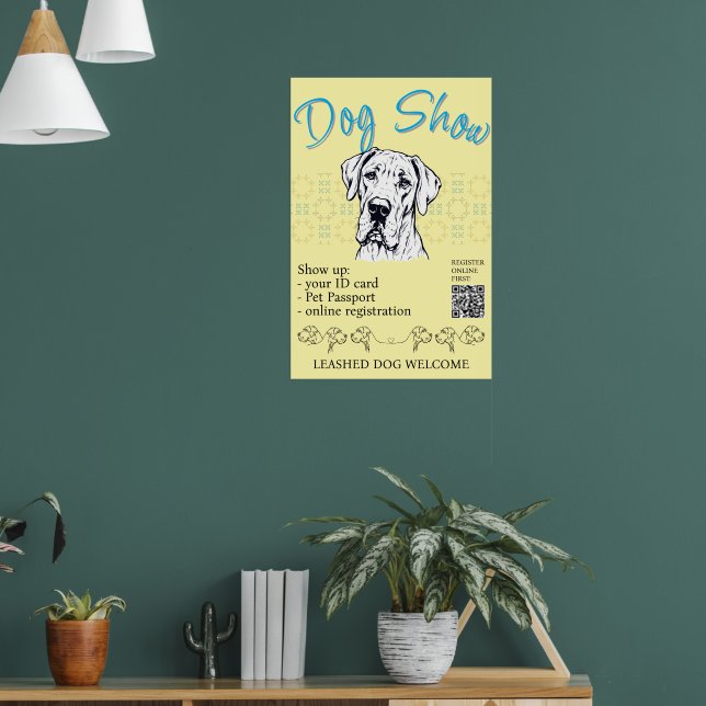 Poster exposição de cães Great Dane (Sala de Estar 1)