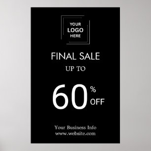 Poster Exposição de desconto promocional para eventos de