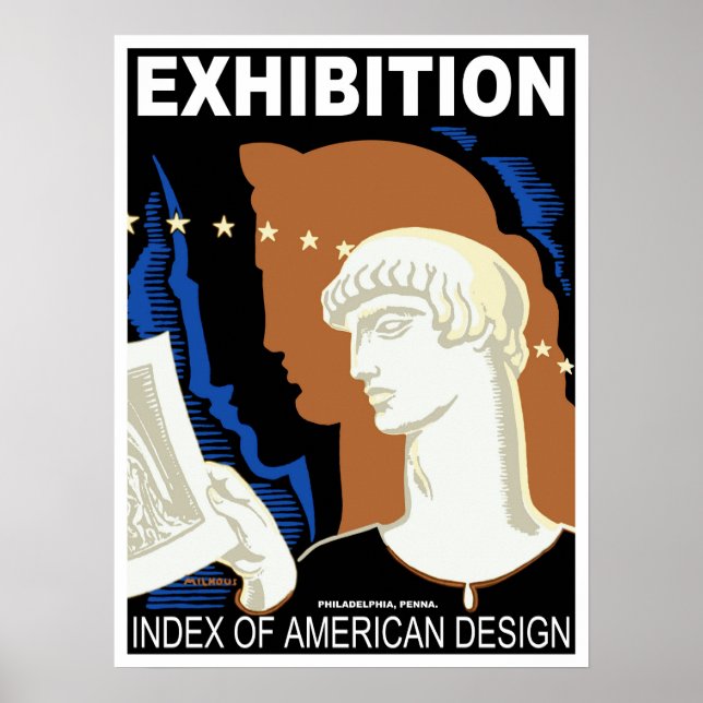 Poster Exposição de Design Americano de Filadélfia (Frente)
