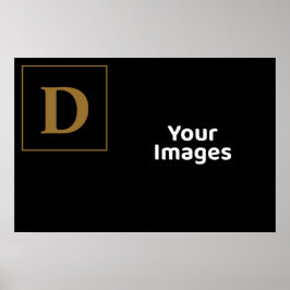 Poster Exposição de Fotos de Inicial de Família Preto com