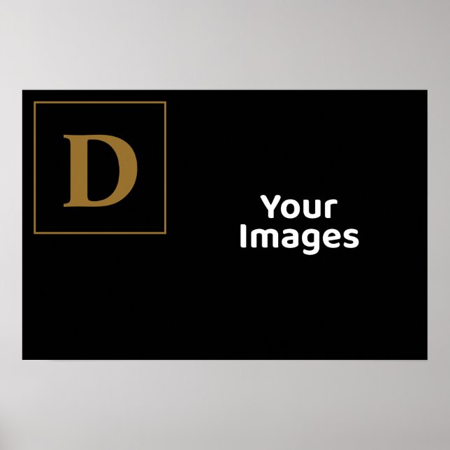 Poster Exposição de Fotos de Inicial de Família Preto com (Frente)