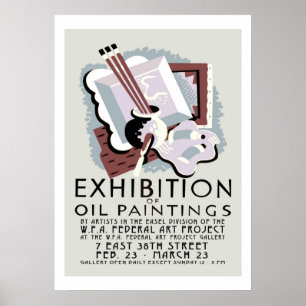 Poster Exposição de Pinturas a Óleo