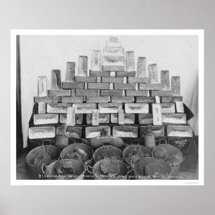 Pôster Exposição Dourado no banco 1906 de Nome