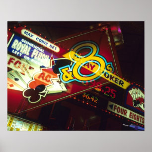 Poster Exposição dupla, Casino interior, Las Vegas,