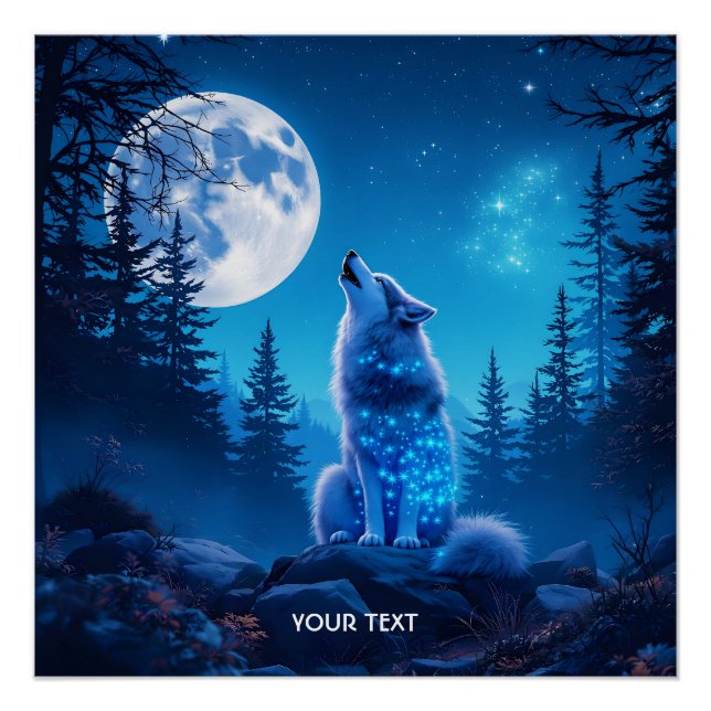 Pôster Exposição Dupla do Lobo Fantasy (Frente)