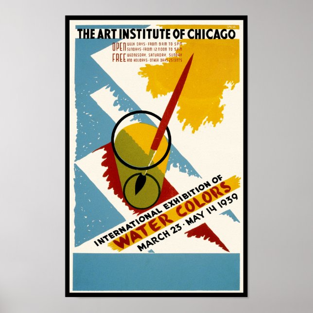 Poster Exposição Internacional de Cores de Água (Frente)