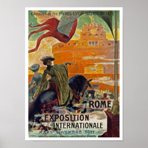 Poster Exposição Internationale 1911 do ~ de Roma