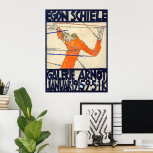 Poster Exposição na Galeria de Arnot   Egon Schiele  