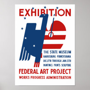 Pôster Exposição -- O PA de Harrisburg do museu do esta
