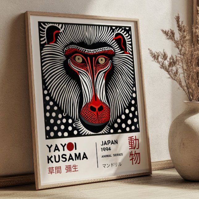 Poster Exposição Retro Mandril Yayoi Kusama (Criador carregado)