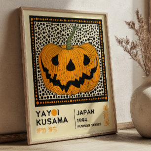 Poster Exposição Yayoi Kusama Pop Art Abóbora