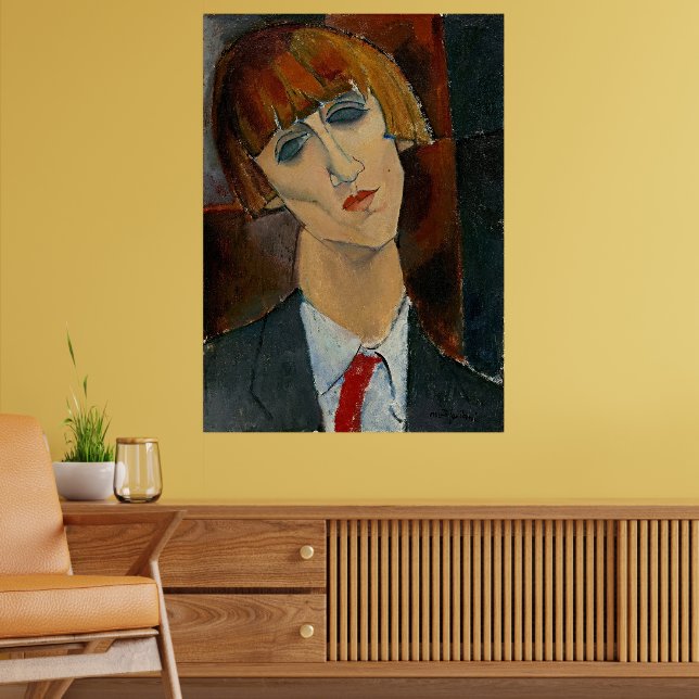 Poster Expressão Atemporal: Madame Kisling de Modigliani (Sala de Estar 2)