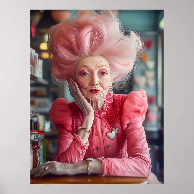 Poster Expressão do Beijo de Eterno Graça a Rosa (Frente)