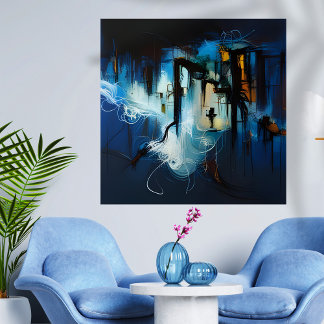 Poster Expressionismo de Abstrato de vento gelado