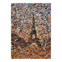 Expressionista Abstrato Paris Torre Eiffel Arte de