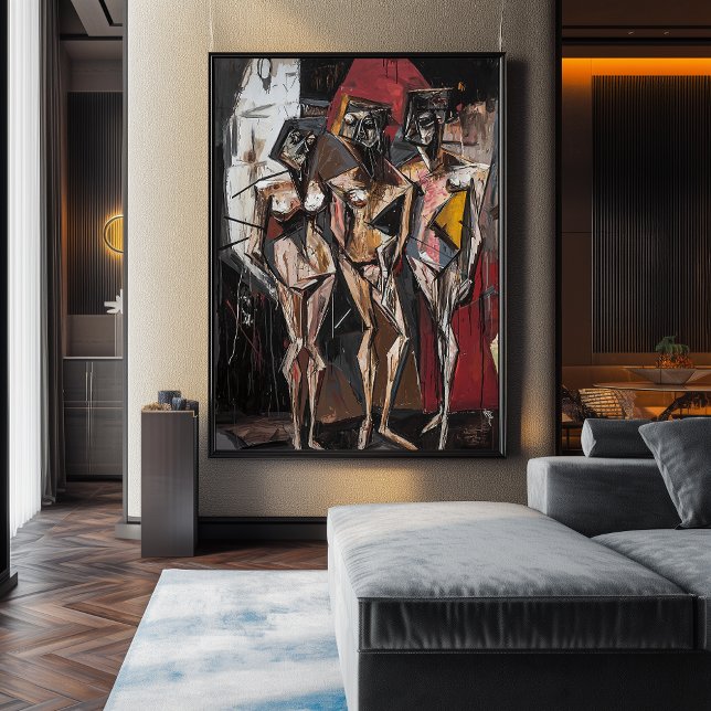 Poster Expressionista Os Três Graus - Contemporâneo Negri (Criador carregado)