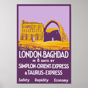 Poster Expresso de Londres - de Bagdade oriente
