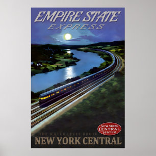 Poster Expresso Empire State da Ferrovia Central de Nova 