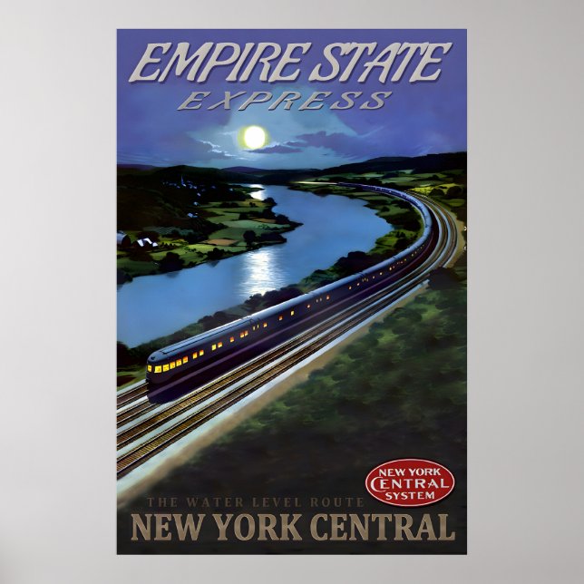 Poster Expresso Empire State da Ferrovia Central de Nova  (Frente)