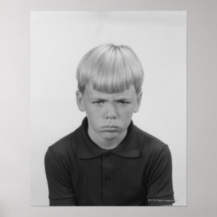 Pôster Expressões faciais do menino