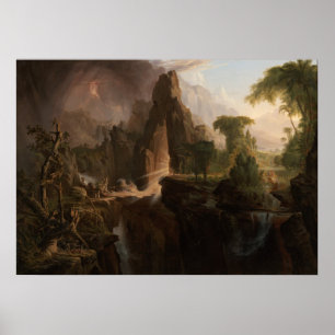 Poster Expulsão do Éden (1828) — Thomas Cole