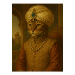 Pôster Exquisite Oriental Cat Monarch Portrait