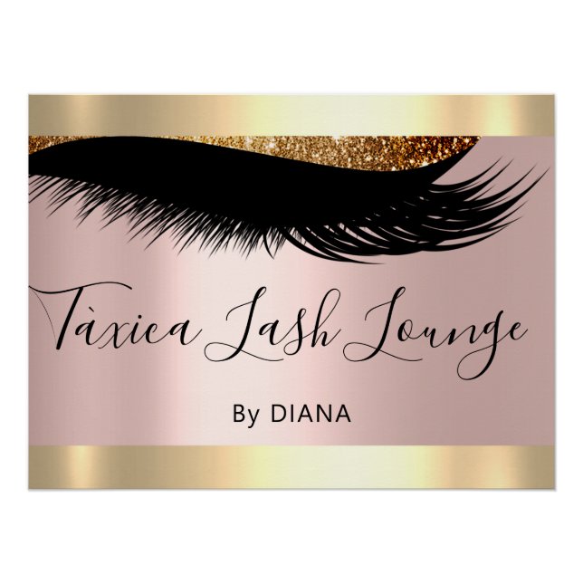 Pôster Extensão Eyelashes do Artista Makeup Estúdio (Frente)