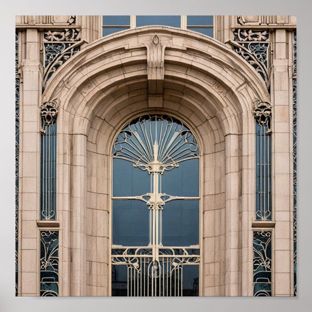 Poster Exterior da porta de construção (Frente)